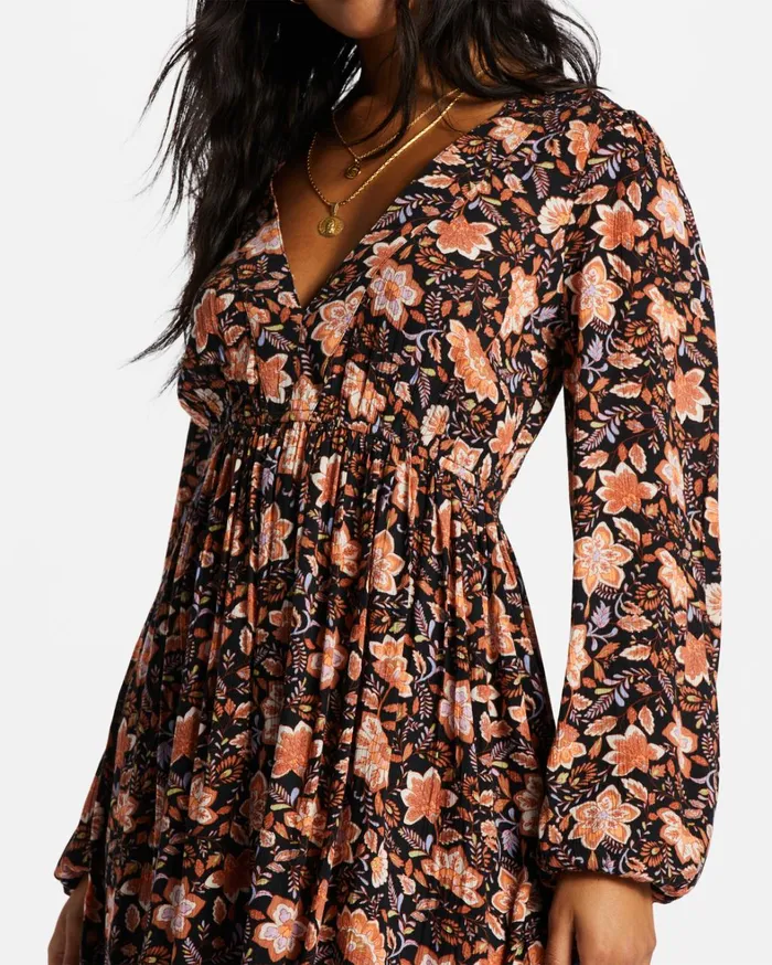 Billabong Dresses Women Sweetest Dream Mini Dress Black Pebble Billabong Dresses Women Sweetest Dream Mini Dress Black Pebble