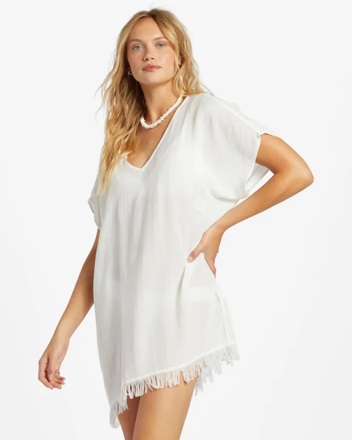 Billabong Dresses Women Walk Away Tunic Top Salt Crystal 1 Billabong Dresses Women Walk Away Tunic Top Salt Crystal 1