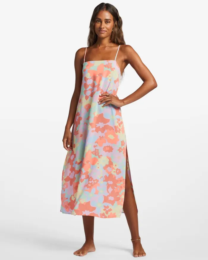 Billabong Dresses Women Weekend Waves Midi Dress Peach Pie