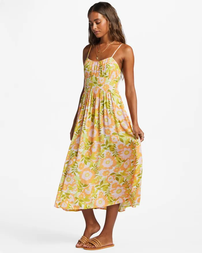 Billabong Dresses Women Your Babe Midi Dress Orange Peel Billabong Dresses Women Your Babe Midi Dress Orange Peel