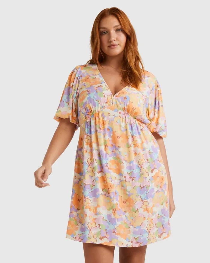 Billabong Dresses Women Your Fav Puff Sleeve Dress White Multi Billabong Dresses Women Your Fav Puff Sleeve Dress White Multi
