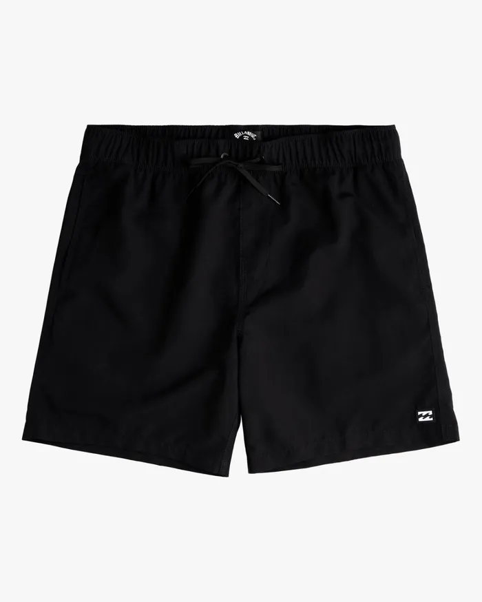 Billabong Elastic Waist Boardshorts Men All Day Layback 16034 Boardshorts Black