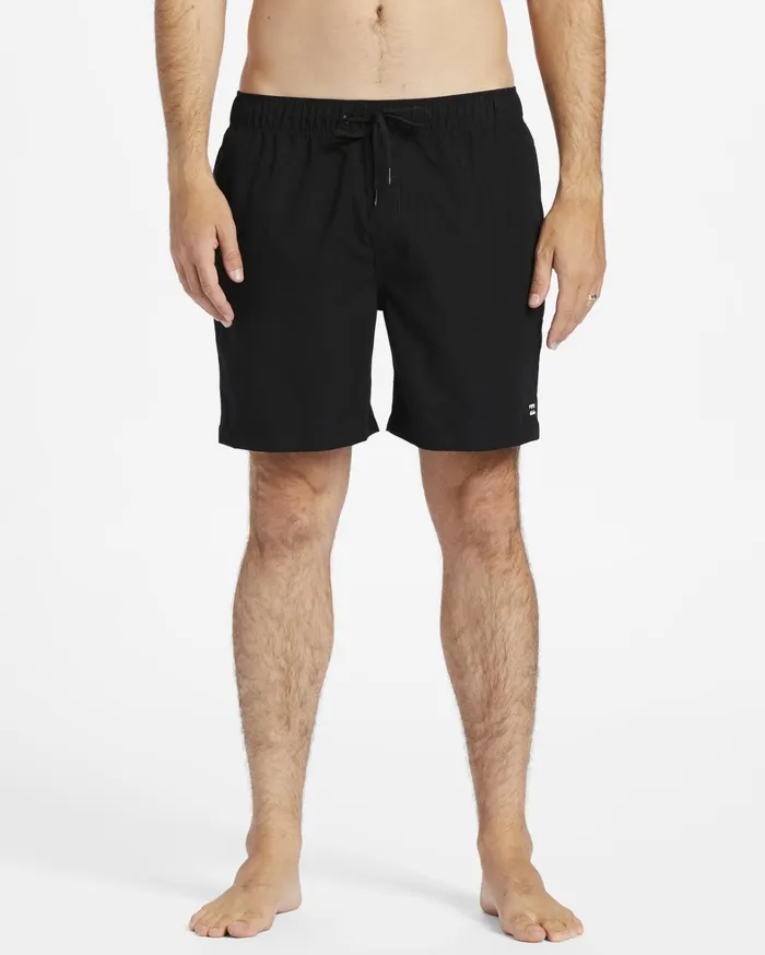 Billabong Elastic Waist Boardshorts Men All Day Layback 16034 Boardshorts Black Billabong Elastic Waist Boardshorts Men All Day Layback 16034 Boardshorts Black