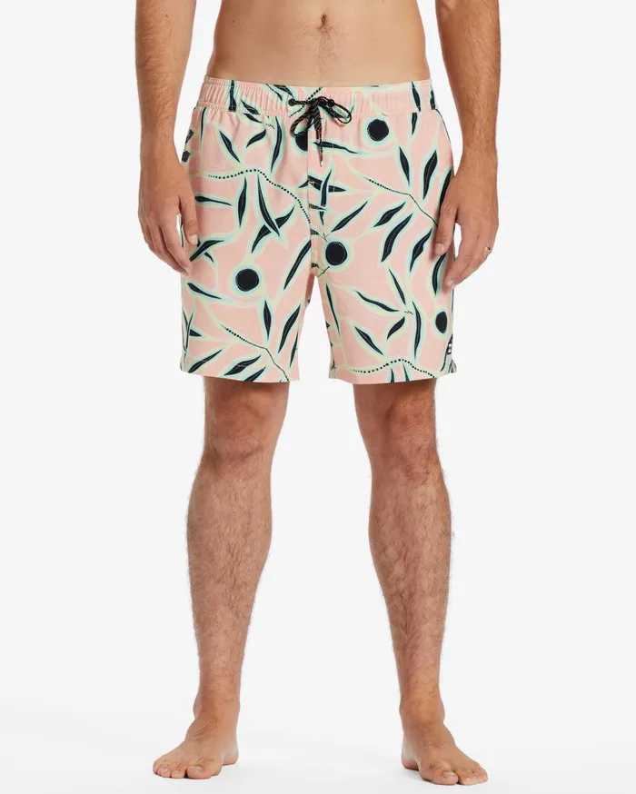 Billabong Elastic Waist Boardshorts Men Sundays Layback 17034 Boardshorts Melon Billabong Elastic Waist Boardshorts Men Sundays Layback 17034 Boardshorts Melon