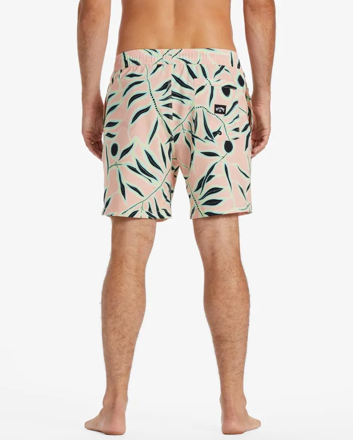 Billabong Elastic Waist Boardshorts Men Sundays Layback 17034 Boardshorts Melon Billabong Elastic Waist Boardshorts Men Sundays Layback 17034 Boardshorts Melon