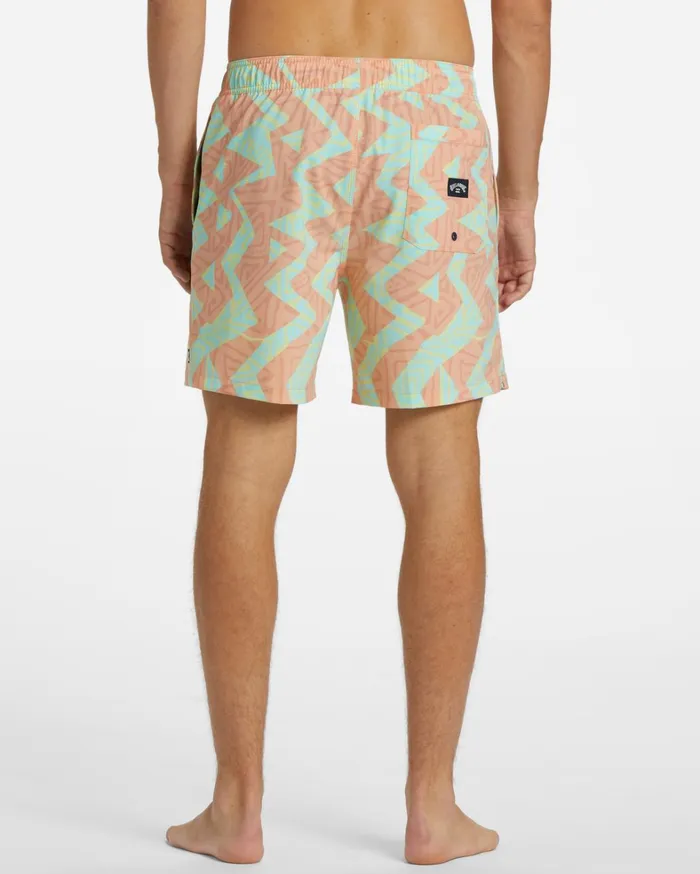 Billabong Elastic Waist Boardshorts Men Sundays Layback 17034 Boardshorts Melon Billabong Elastic Waist Boardshorts Men Sundays Layback 17034 Boardshorts Melon