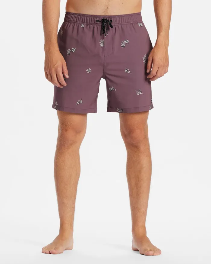 Billabong Elastic Waist Boardshorts Men Sundays Layback 17034 Boardshorts Plum Billabong Elastic Waist Boardshorts Men Sundays Layback 17034 Boardshorts Plum