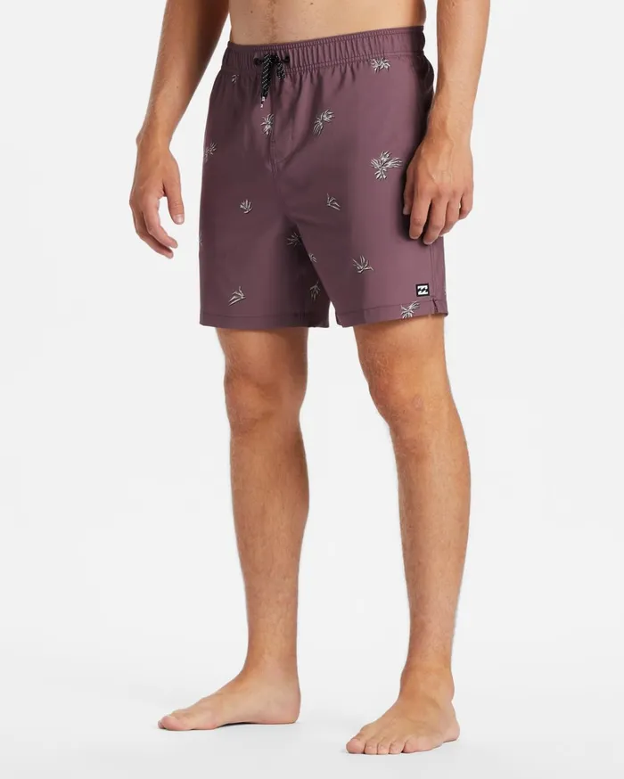 Billabong Elastic Waist Boardshorts Men Sundays Layback 17034 Boardshorts Plum Billabong Elastic Waist Boardshorts Men Sundays Layback 17034 Boardshorts Plum