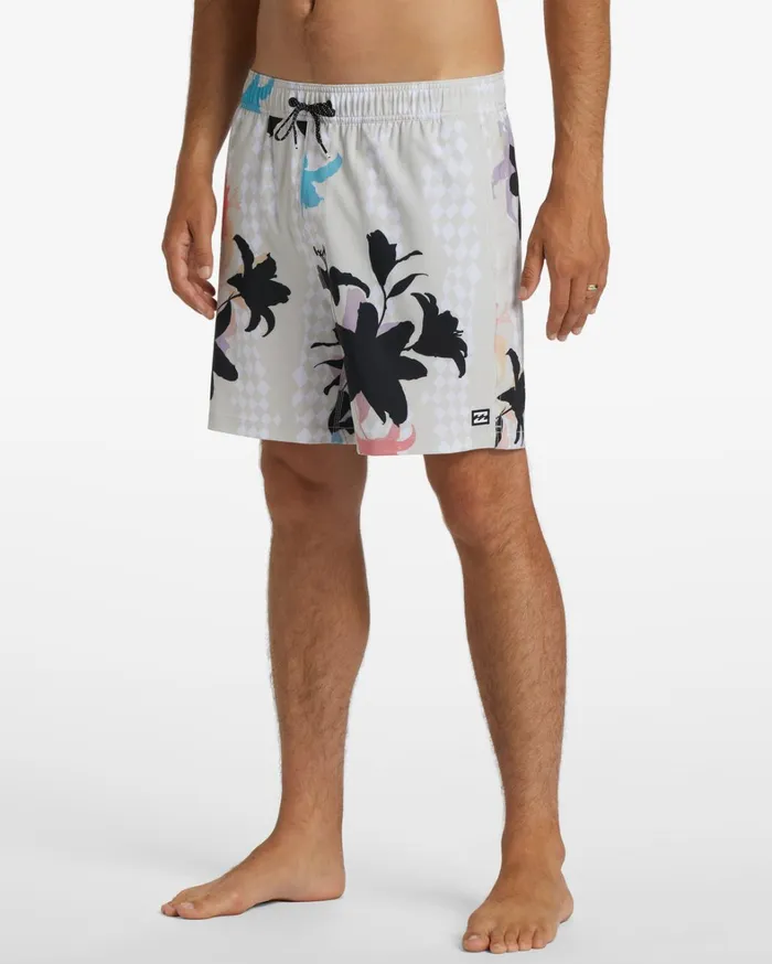 Billabong Elastic Waist Boardshorts Men Sundays Layback 17034 Boardshorts Stone Billabong Elastic Waist Boardshorts Men Sundays Layback 17034 Boardshorts Stone