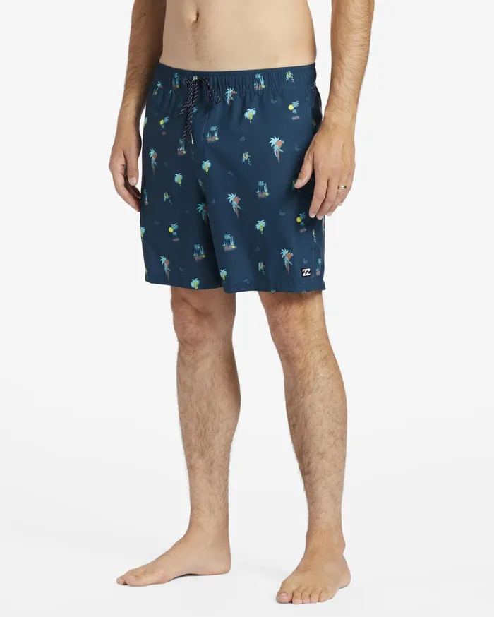 Billabong Elastic Waist Boardshorts Men Vacay Layback 17034 Boardshorts Navy Billabong Elastic Waist Boardshorts Men Vacay Layback 17034 Boardshorts Navy