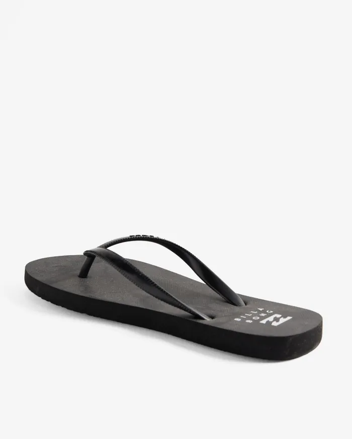Billabong Flip Flops Women Dama Rubber Flip Flop Sandals Black White 2 Billabong Flip Flops Women Dama Rubber Flip Flop Sandals Black White 2