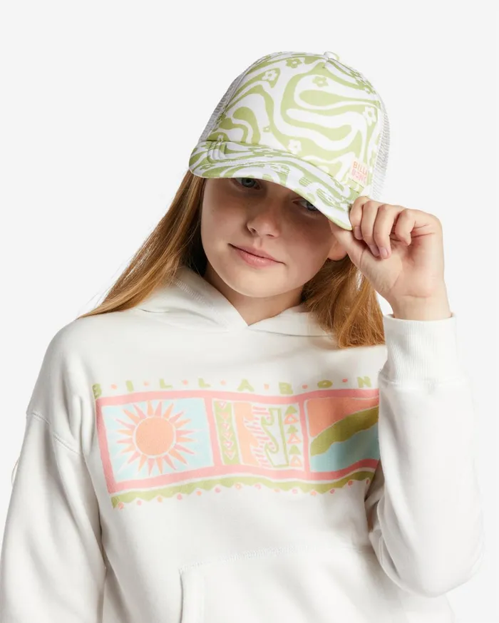 Billabong Girls039 Hats Women Girls039 Shenanigans Trucker Hat Pea Pod