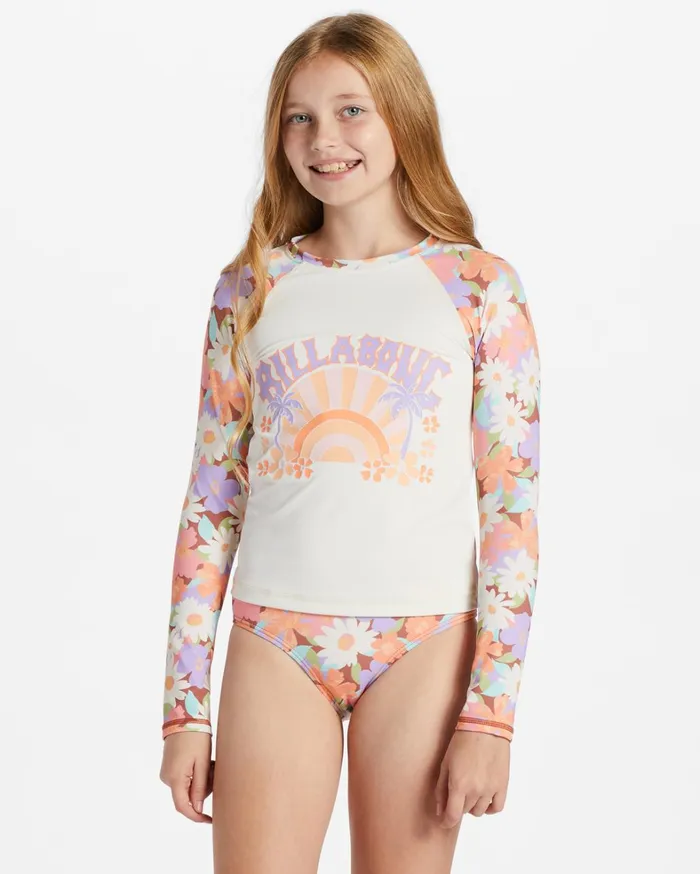 Billabong Girls039 Swimwear Women Girl039s Last Bloom Long Sleeve UPF 50 Rashguard Multi Billabong Girls039 Swimwear Women Girl039s Last Bloom Long Sleeve UPF 50 Rashguard Multi