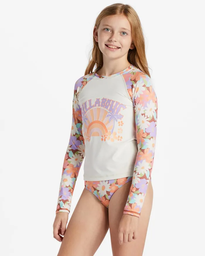 Billabong Girls039 Swimwear Women Girl039s Last Bloom Long Sleeve UPF 50 Rashguard Multi Billabong Girls039 Swimwear Women Girl039s Last Bloom Long Sleeve UPF 50 Rashguard Multi