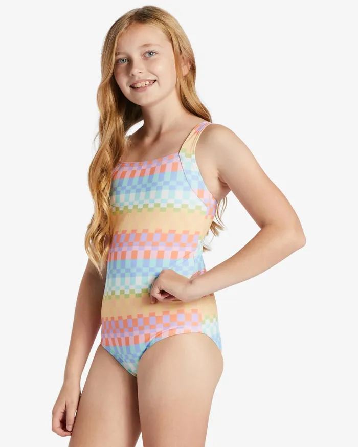 Billabong Girls039 Swimwear Women Girl039s Paradise Check OnePiece Swimsuit Multi Billabong Girls039 Swimwear Women Girl039s Paradise Check OnePiece Swimsuit Multi