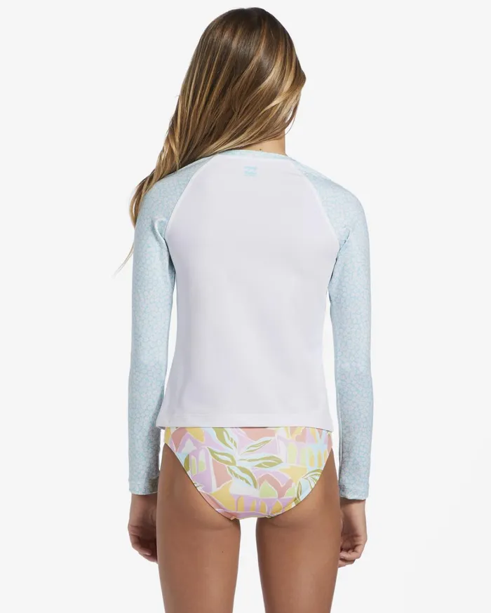 Billabong Girls039 Swimwear Women Girl039s Tropic Crush Long Sleeve UPF 50 Rashguard Salt Crystal Billabong Girls039 Swimwear Women Girl039s Tropic Crush Long Sleeve UPF 50 Rashguard Salt Crystal