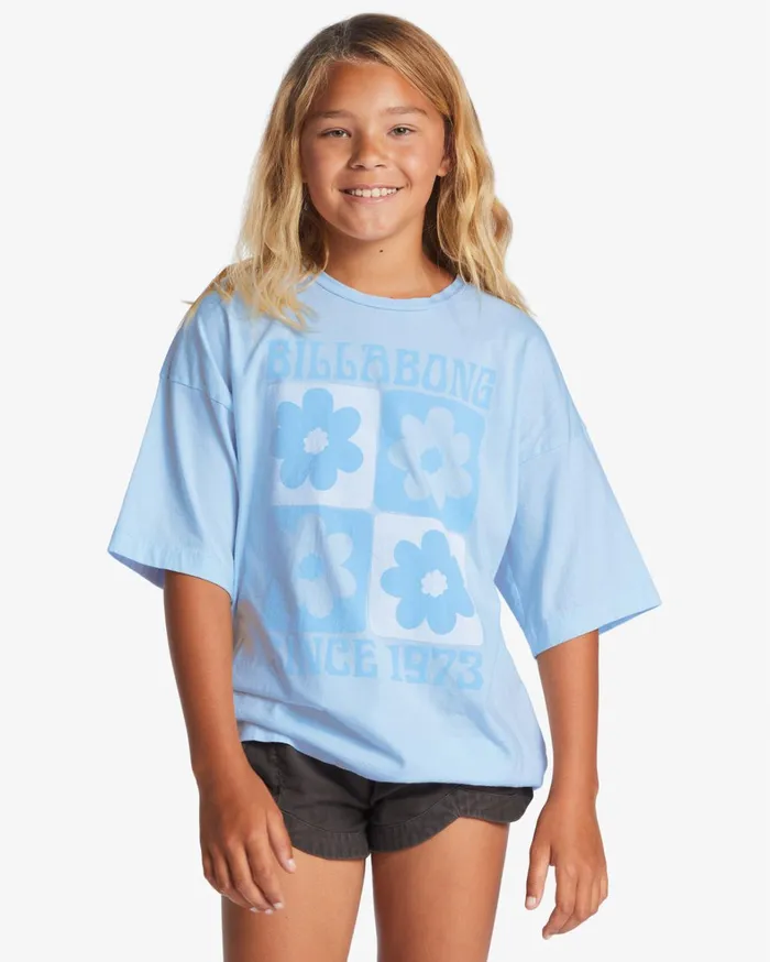 Billabong Girls039 Tops and Tees Women Girl039s Flower Power Oversized TShirt Rain Drop Billabong Girls039 Tops and Tees Women Girl039s Flower Power Oversized TShirt Rain Drop