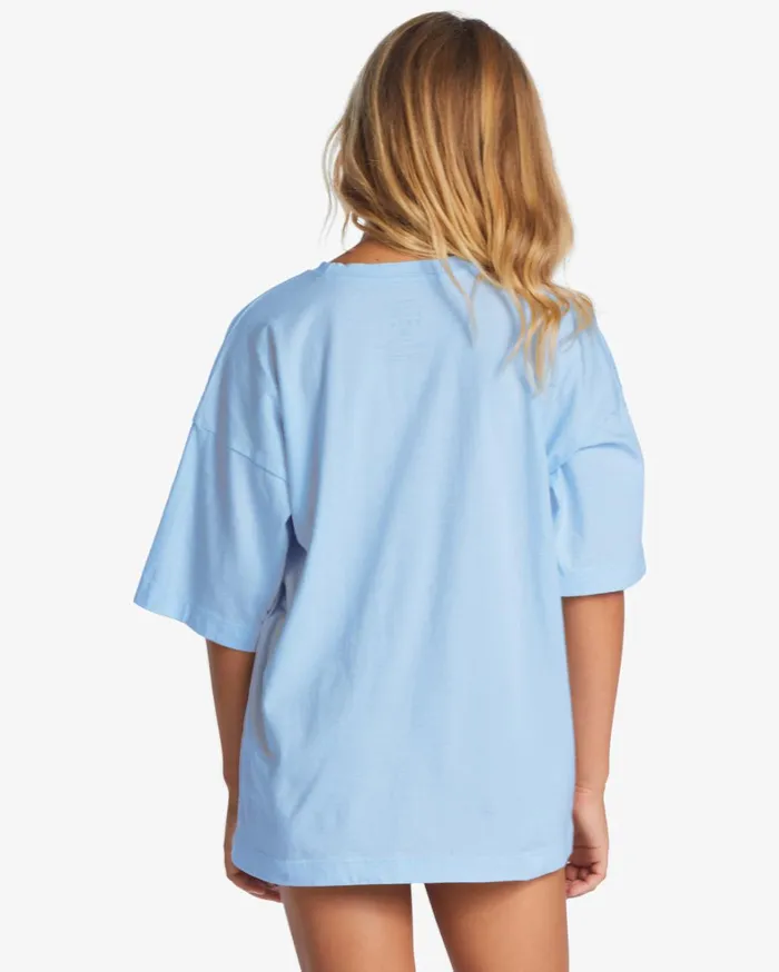 Billabong Girls039 Tops and Tees Women Girl039s Flower Power Oversized TShirt Rain Drop Billabong Girls039 Tops and Tees Women Girl039s Flower Power Oversized TShirt Rain Drop