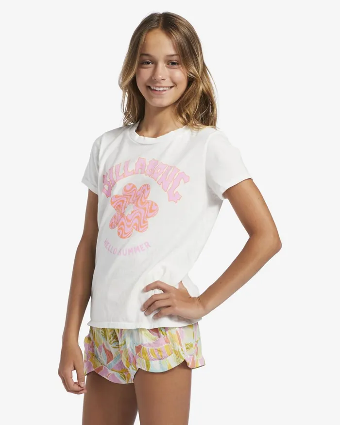Billabong Girls039 Tops and Tees Women Girl039s Hello Summer Oversized TShirt Salt Crystal Billabong Girls039 Tops and Tees Women Girl039s Hello Summer Oversized TShirt Salt Crystal