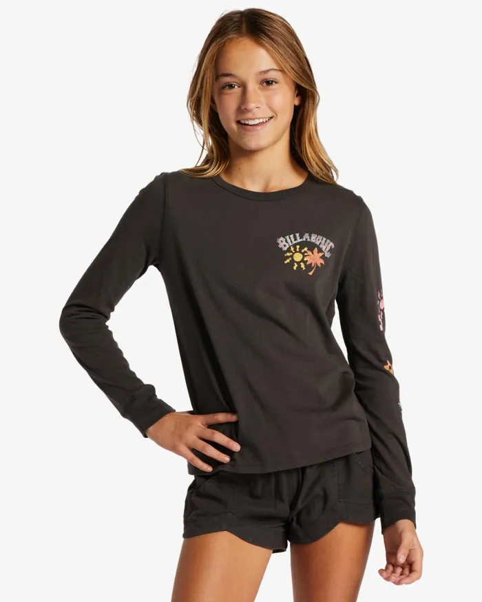 Billabong Girls039 Tops and Tees Women Girl039s Sun Club TShirt Off Black