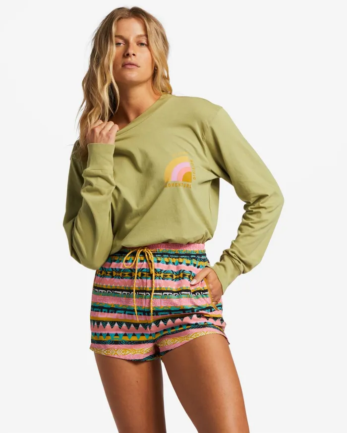 Billabong Graphic Tees and Tanks Women ADiv Long Sleeve TShirt Cedar