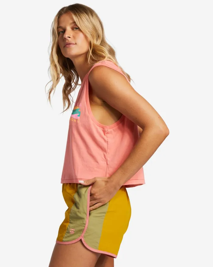 Billabong Graphic Tees and Tanks Women ADiv Tank Top Sweet Coral Billabong Graphic Tees and Tanks Women ADiv Tank Top Sweet Coral