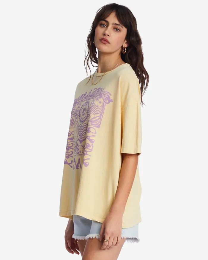 Billabong Graphic Tees and Tanks Women Future Is Bright Oversized TShirt Peach Punch Billabong Graphic Tees and Tanks Women Future Is Bright Oversized TShirt Peach Punch