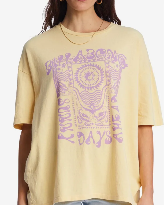 Billabong Graphic Tees and Tanks Women Future Is Bright Oversized TShirt Peach Punch Billabong Graphic Tees and Tanks Women Future Is Bright Oversized TShirt Peach Punch