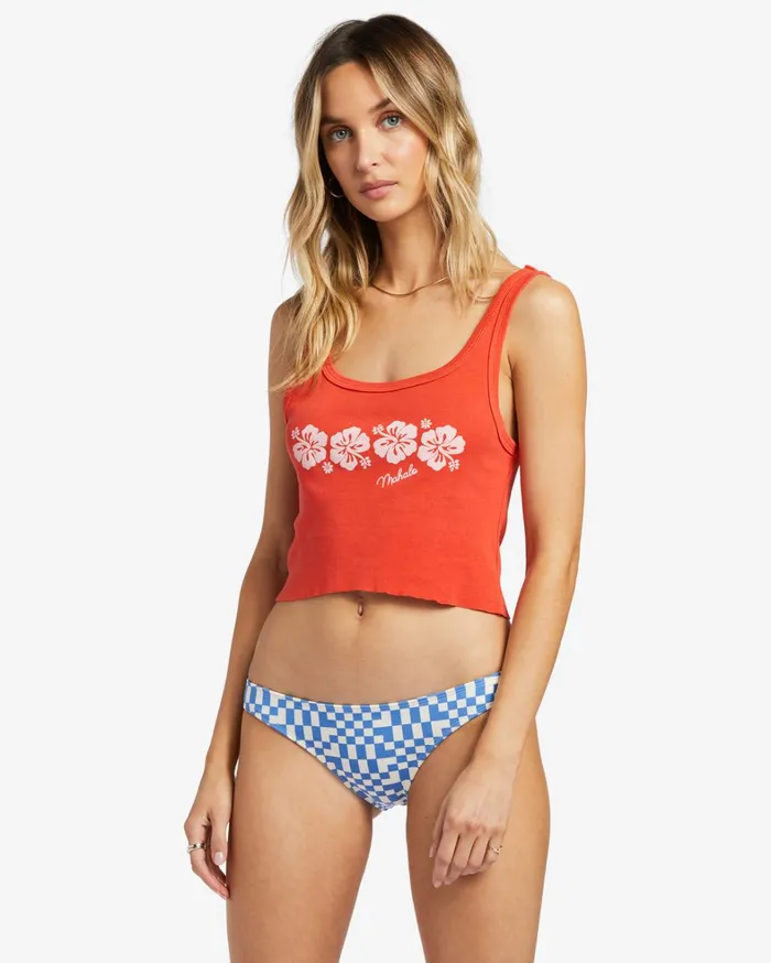 Billabong Graphic Tees and Tanks Women Mahalo Friend Tank Top Red Aloha