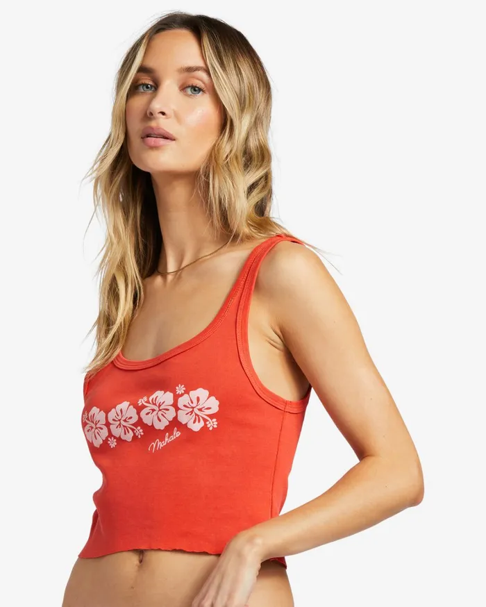 Billabong Graphic Tees and Tanks Women Mahalo Friend Tank Top Red Aloha Billabong Graphic Tees and Tanks Women Mahalo Friend Tank Top Red Aloha