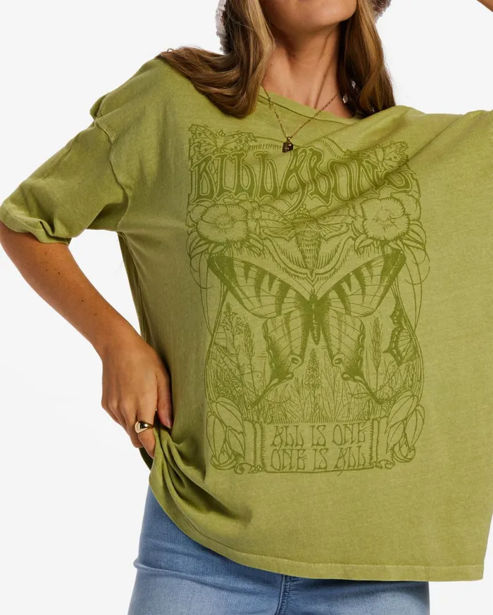 Billabong Graphic Tees and Tanks Women One Is All TShirt Willow Billabong Graphic Tees and Tanks Women One Is All TShirt Willow