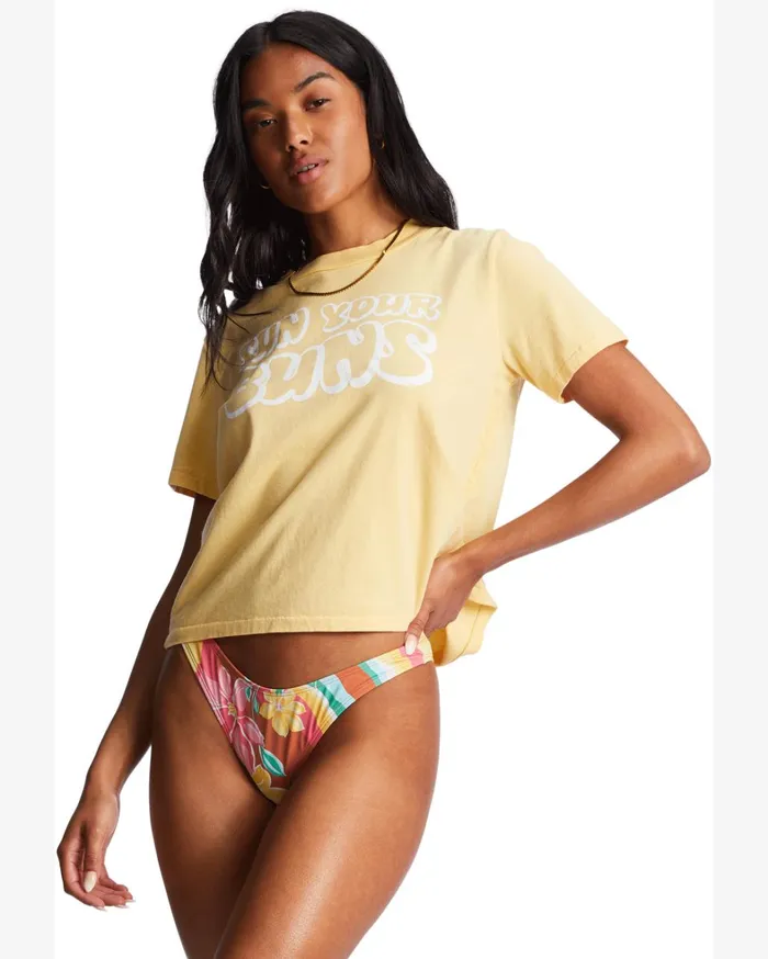 Billabong Graphic Tees and Tanks Women Sun Your Buns TShirt Fresh Squeezed