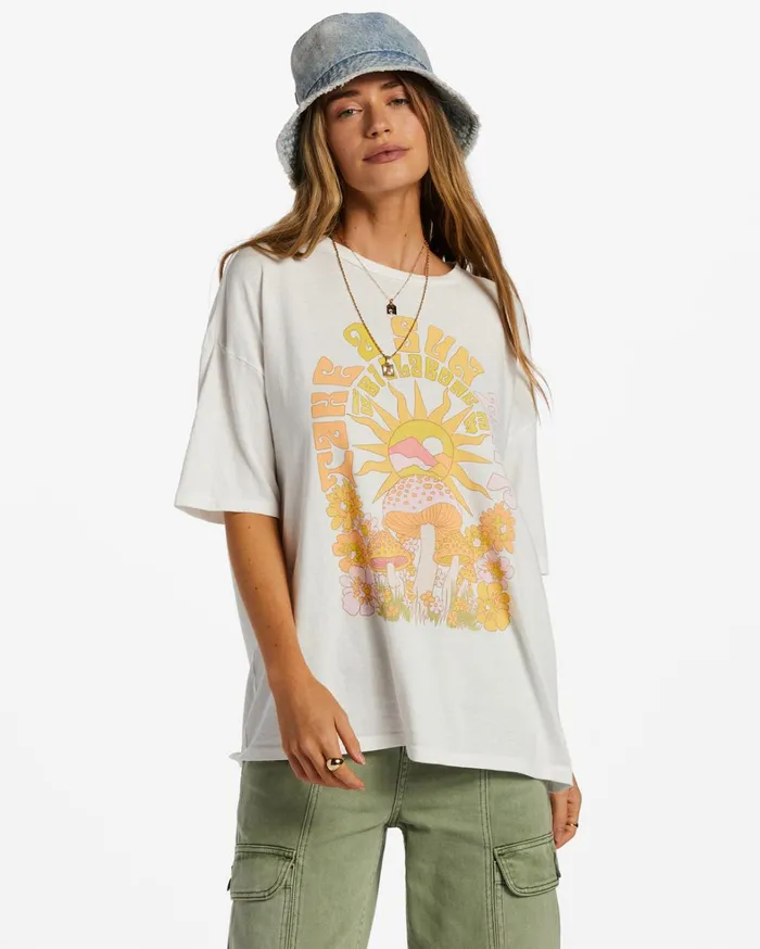 Billabong Graphic Tees and Tanks Women Take A Sun Trip TShirt Salt Crystal Billabong Graphic Tees and Tanks Women Take A Sun Trip TShirt Salt Crystal