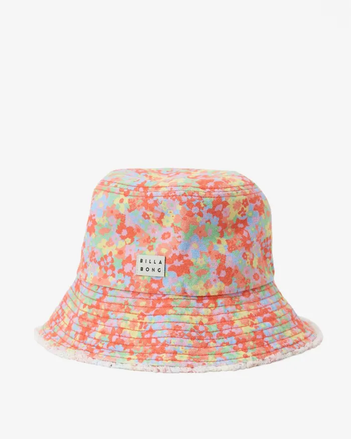Billabong Hats and Beanies Women Suns Out Bucket Hat Pink Trails Billabong Hats and Beanies Women Suns Out Bucket Hat Pink Trails
