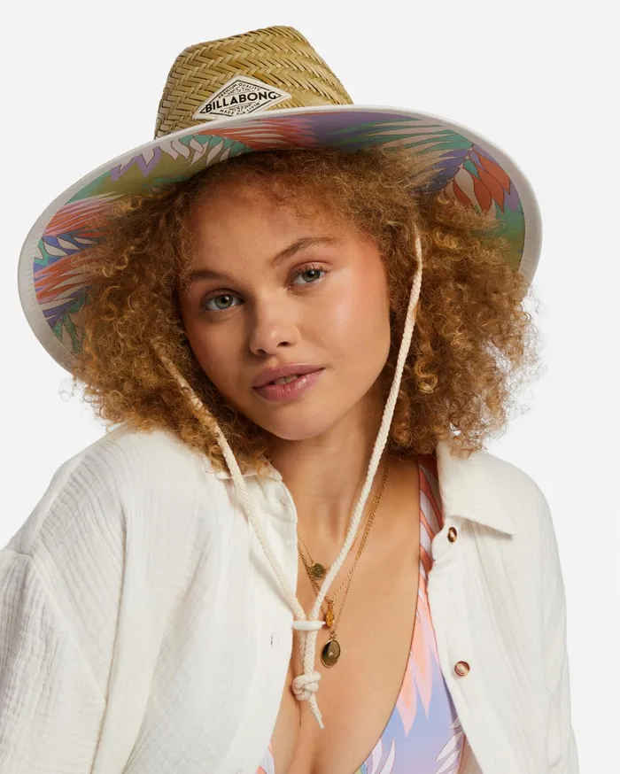 Billabong Hats and Beanies Women Tipton Straw Lifeguard Hat Lilac Breeze