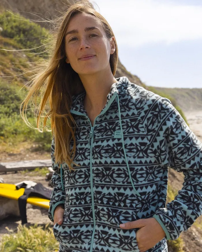 Billabong Hoodies and Fleece Women Boundary ZipUp Mock Neck Fleece Lagoon