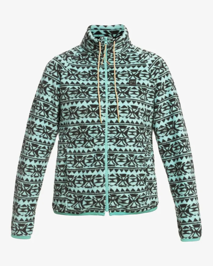 Billabong Hoodies and Fleece Women Boundary ZipUp Mock Neck Fleece Lagoon Billabong Hoodies and Fleece Women Boundary ZipUp Mock Neck Fleece Lagoon