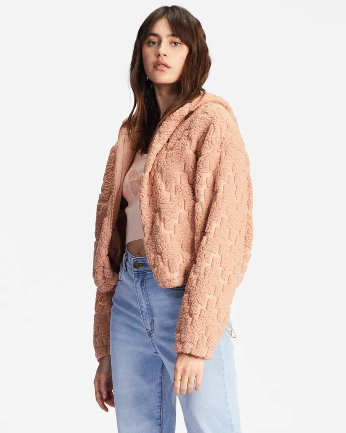 Billabong Hoodies and Fleece Women Marlowe Fleece ZipUp Hooded Jacket Nude Mood Billabong Hoodies and Fleece Women Marlowe Fleece ZipUp Hooded Jacket Nude Mood