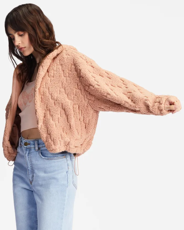 Billabong Hoodies and Fleece Women Marlowe Fleece ZipUp Hooded Jacket Nude Mood Billabong Hoodies and Fleece Women Marlowe Fleece ZipUp Hooded Jacket Nude Mood