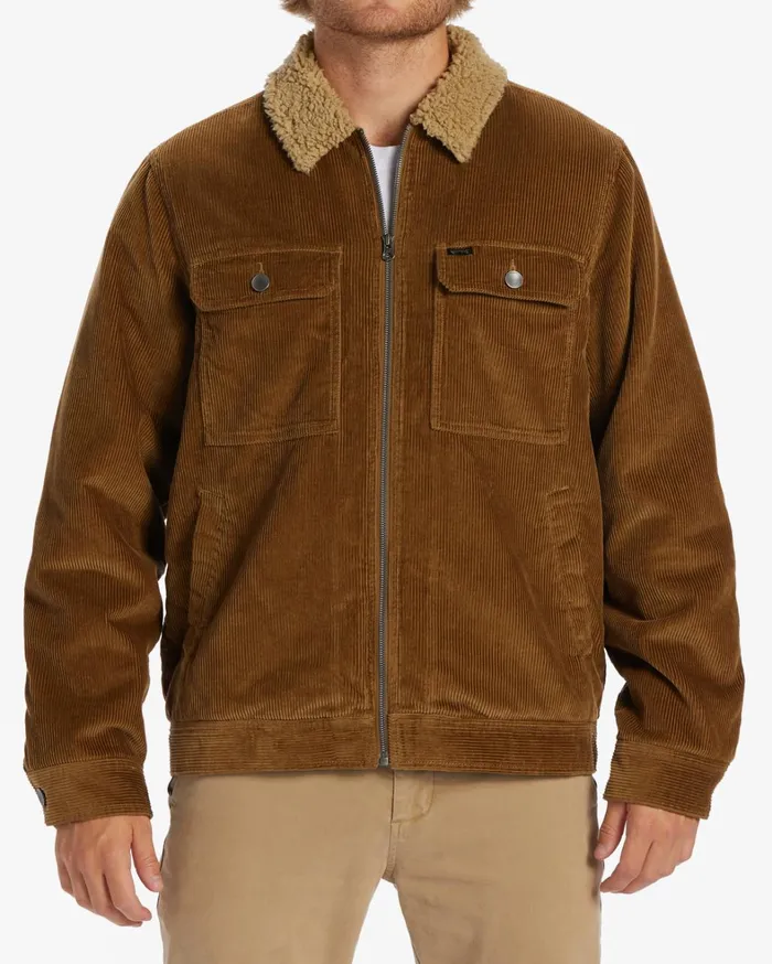 Billabong Jackets Men Barlow Cord Sherpa Lined Jacket Otter
