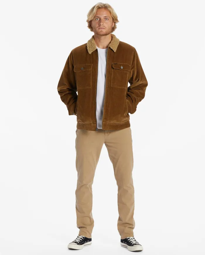 Billabong Jackets Men Barlow Cord Sherpa Lined Jacket Otter Billabong Jackets Men Barlow Cord Sherpa Lined Jacket Otter