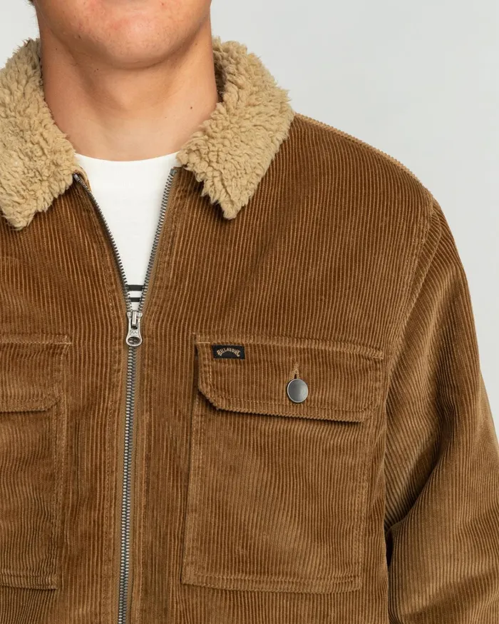 Billabong Jackets Men Barlow Cord Sherpa Lined Jacket Otter Billabong Jackets Men Barlow Cord Sherpa Lined Jacket Otter