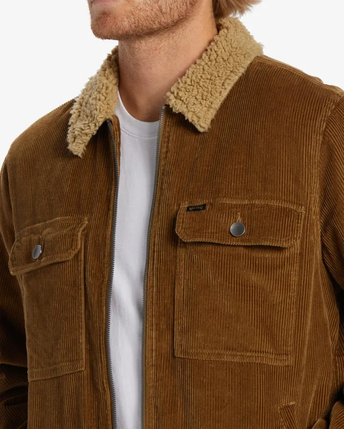 Billabong Jackets Men Barlow Cord Sherpa Lined Jacket Otter Billabong Jackets Men Barlow Cord Sherpa Lined Jacket Otter