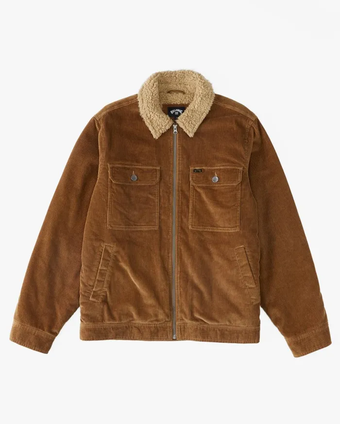 Billabong Jackets Men Barlow Cord Sherpa Lined Jacket Otter Billabong Jackets Men Barlow Cord Sherpa Lined Jacket Otter