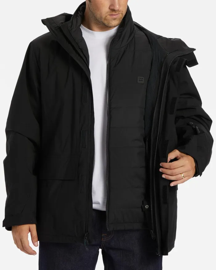Billabong Jackets Men Prism 3In1 Technical Jacket Black Billabong Jackets Men Prism 3In1 Technical Jacket Black