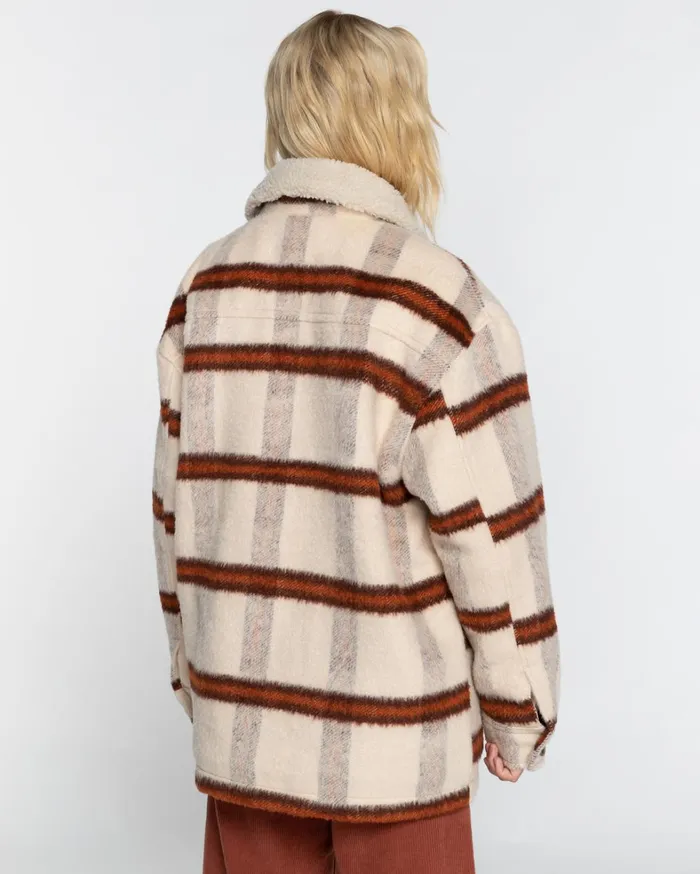 Billabong Jackets Women Lucky Charm Trucker Jacket Antique White Billabong Jackets Women Lucky Charm Trucker Jacket Antique White