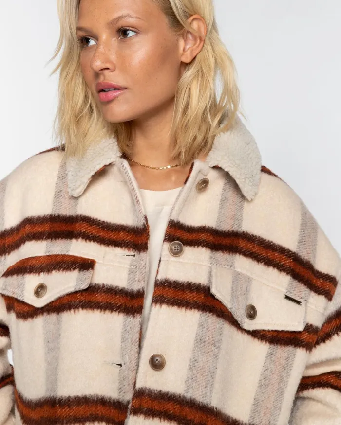 Billabong Jackets Women Lucky Charm Trucker Jacket Antique White Billabong Jackets Women Lucky Charm Trucker Jacket Antique White