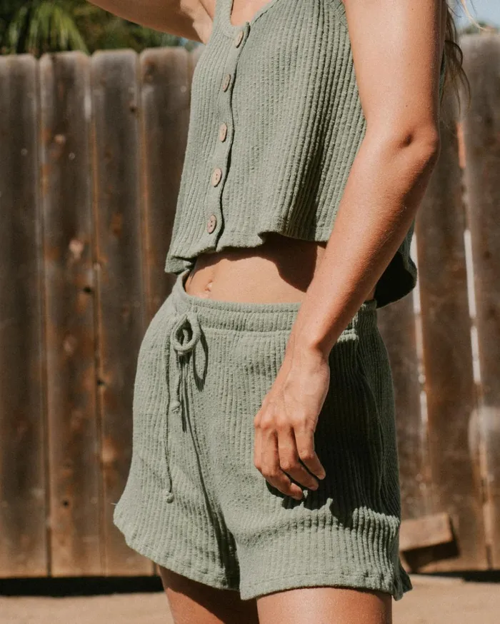 Billabong Matching Sets Women Keep Going Elastic Shorts Luv Army