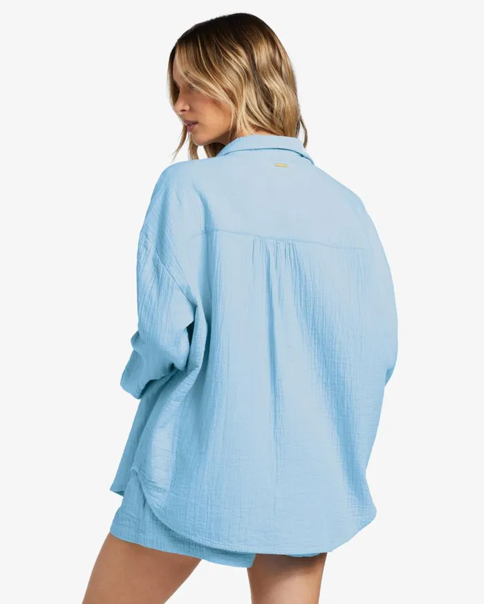 Billabong Matching Sets Women Right On Long Sleeve Shirt Summer Sky Billabong Matching Sets Women Right On Long Sleeve Shirt Summer Sky