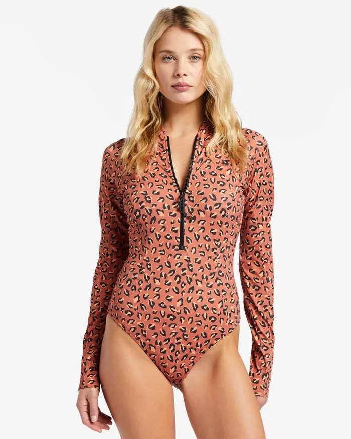 Billabong One Pieces Women ADiv Biarritz Long Sleeve Swimsuit Kiss The Earth
